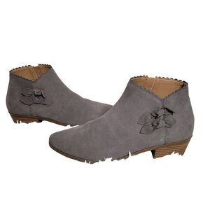 Jack Rogers Gray Kali Suede Ankle Bootie Boot - Size 9.5